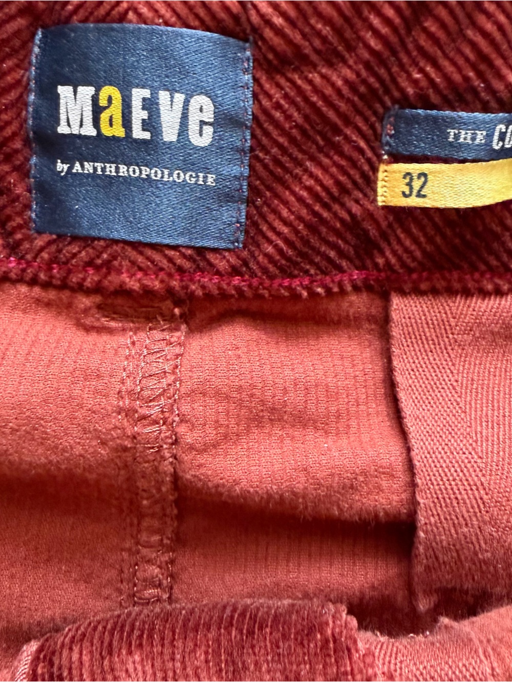 Anthropologie Maeve women’s Colette Cropped Wide Leg Corduroy Pants - Picture 8 of 9